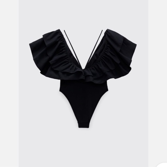 Zara Ruffle Bathing Suit - Picture 3 of 5
